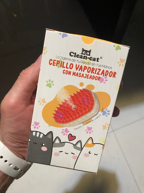 Cepillo Vaporizador & Masajeador mascotas.