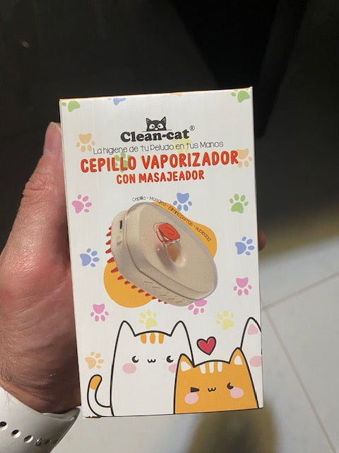 Cepillo Vaporizador & Masajeador mascotas.